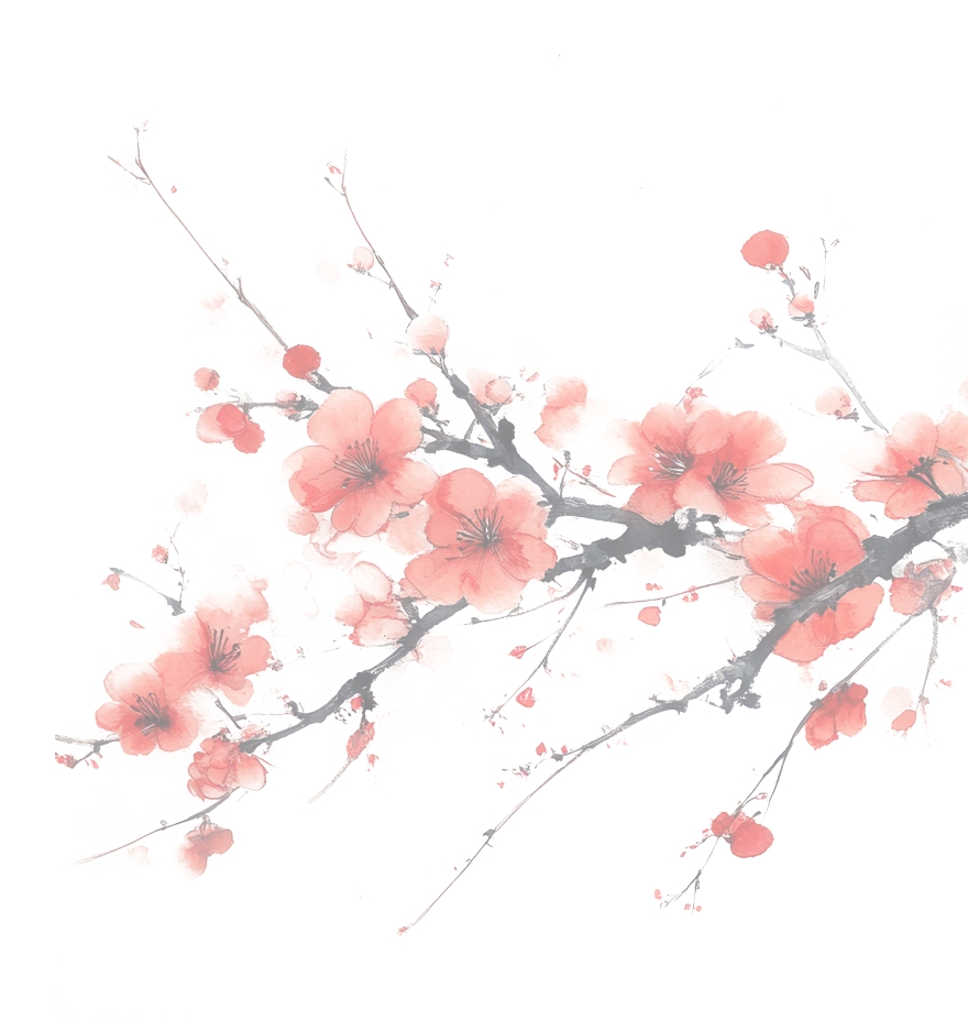 梅 背景 ミラー